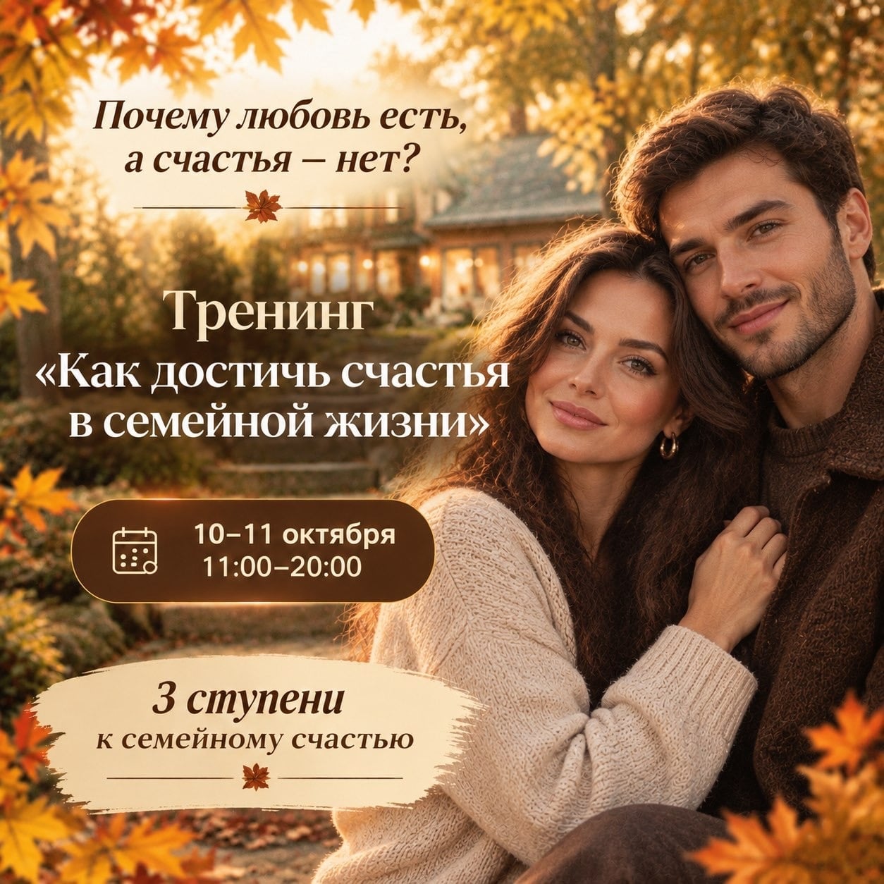 Тренинг «Как достичь счастья в семейной жизни»