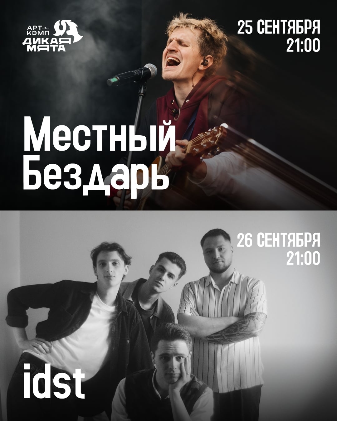 Концерты уикенда в арт-кэмпе «Дикая Мята»!