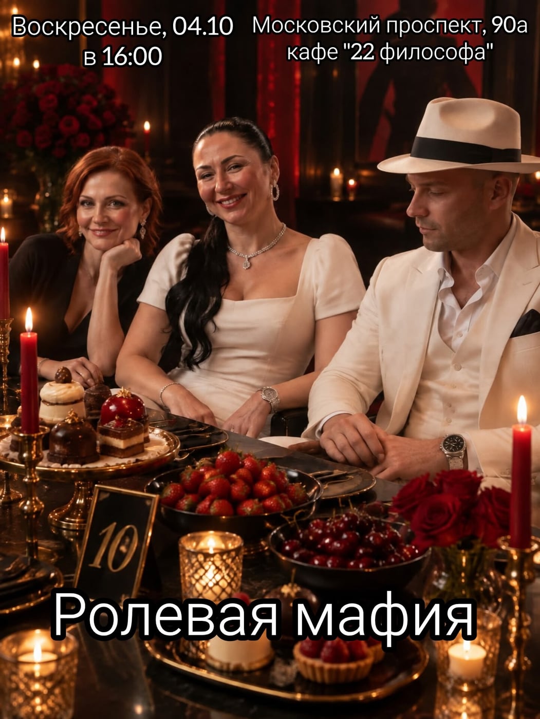Воскресенье, 04.10 в 16:00 играем в Ролевую Мафию в…