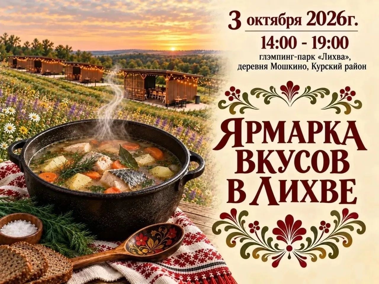 Гастрономический праздник пройдет в глэмпинг-парке «Лихва»