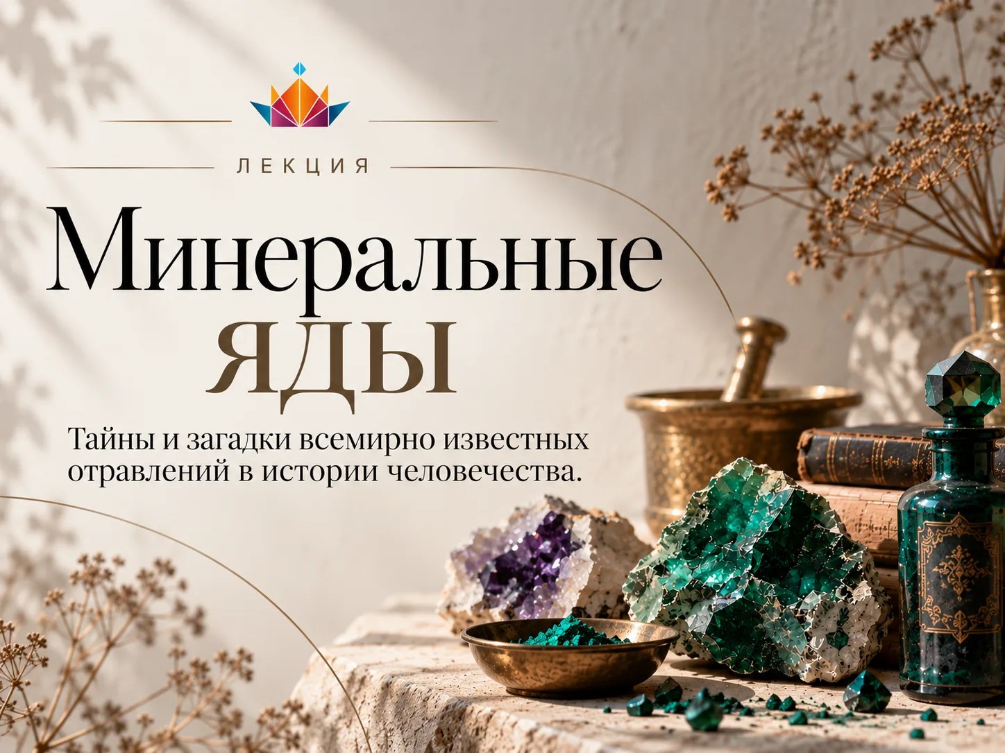 Лекция "Минеральные яды. Тайны и загадки всемирно известных отравлений в истории человечества".