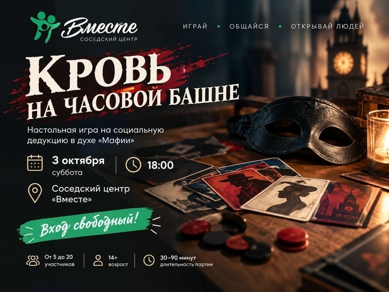 «Кровь на часовой башне» — игра, где доверять нельзя …