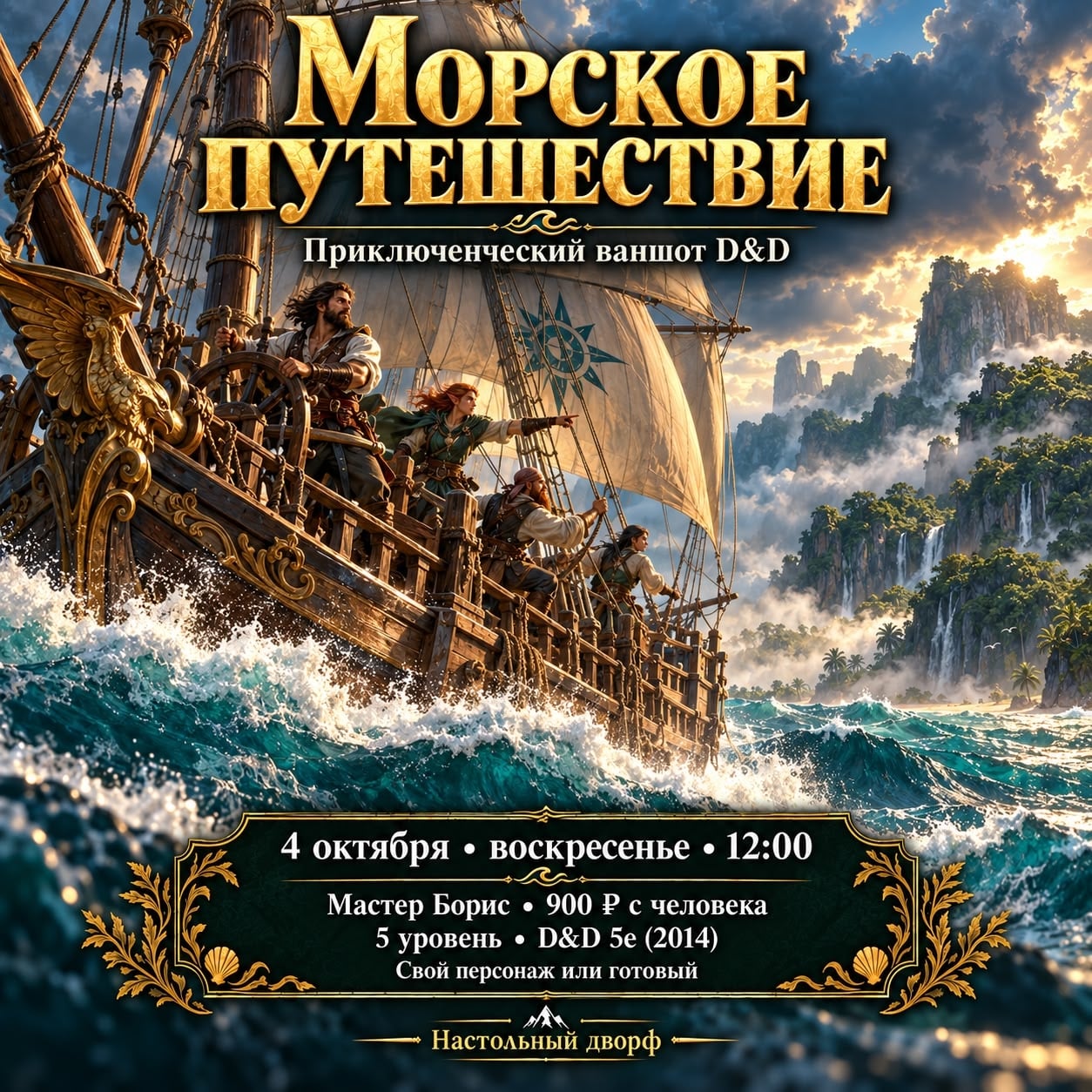 «Морское путешествие» — приключенческий ваншот D&D