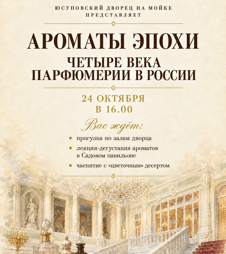 Новая программа «Ароматы эпохи» в Юсуповском дворце