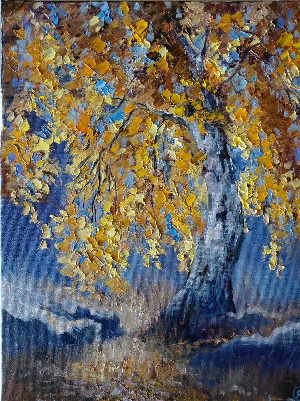 "Золотая берёза". Масло, холст. 09.10, 23.10 ( пятница , 18.00)
