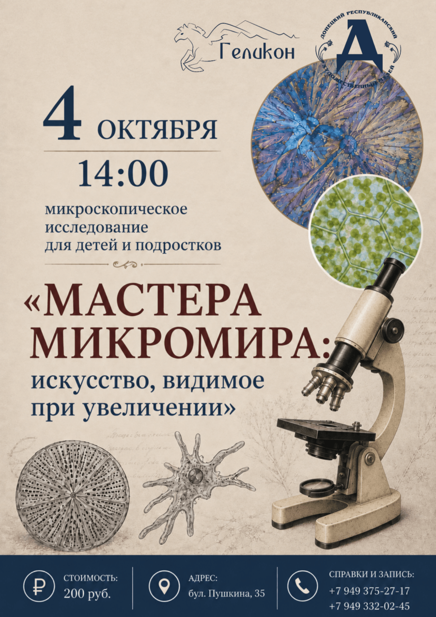 Музейное занятие «Мастера микромира: искусство, видимое при увеличении»