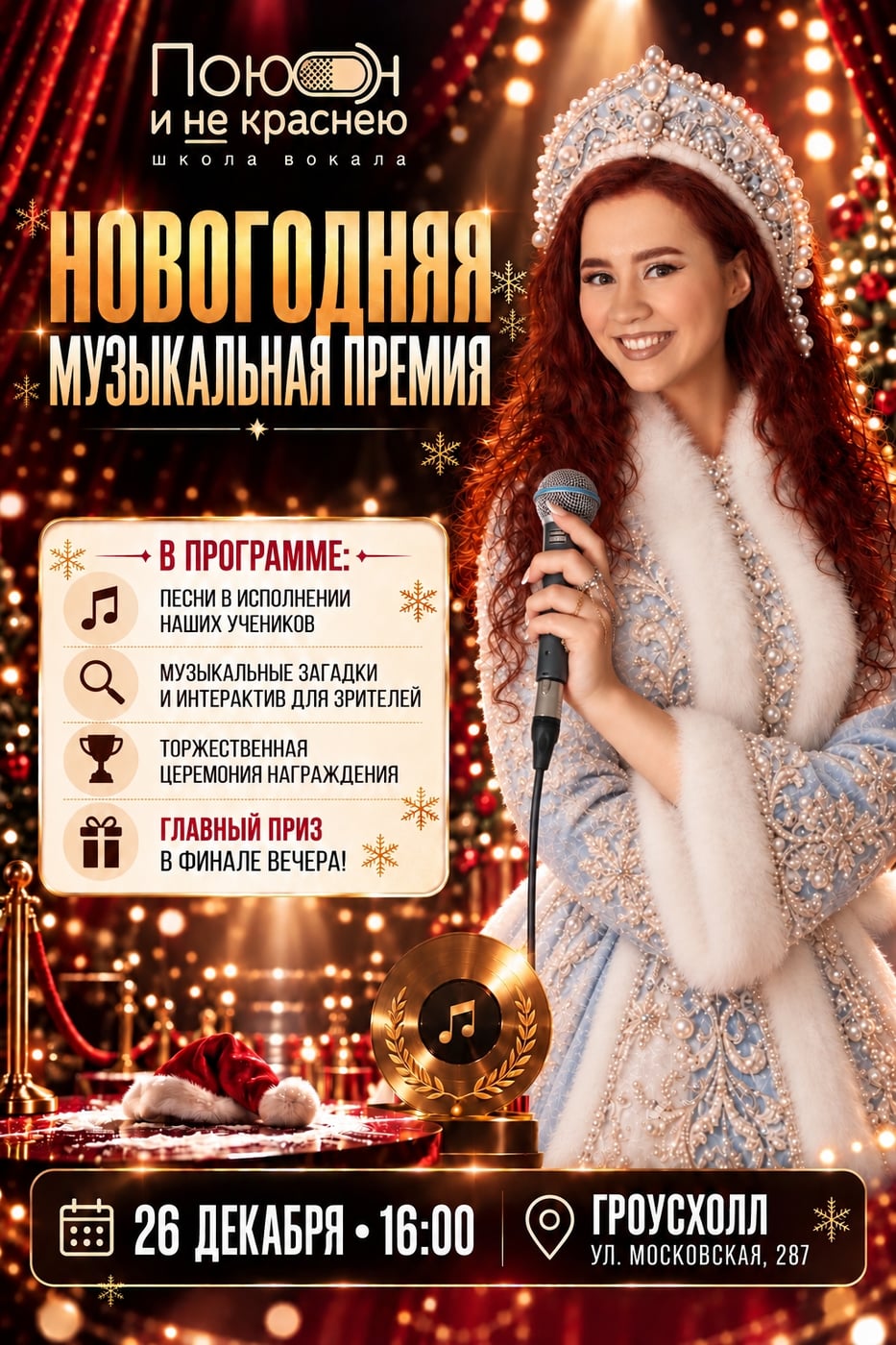 НОВОГОДНЯЯ МУЗЫКАЛЬНАЯ ПРЕМИЯ «ПОЮ И НЕ КРАСНЕЮ»
