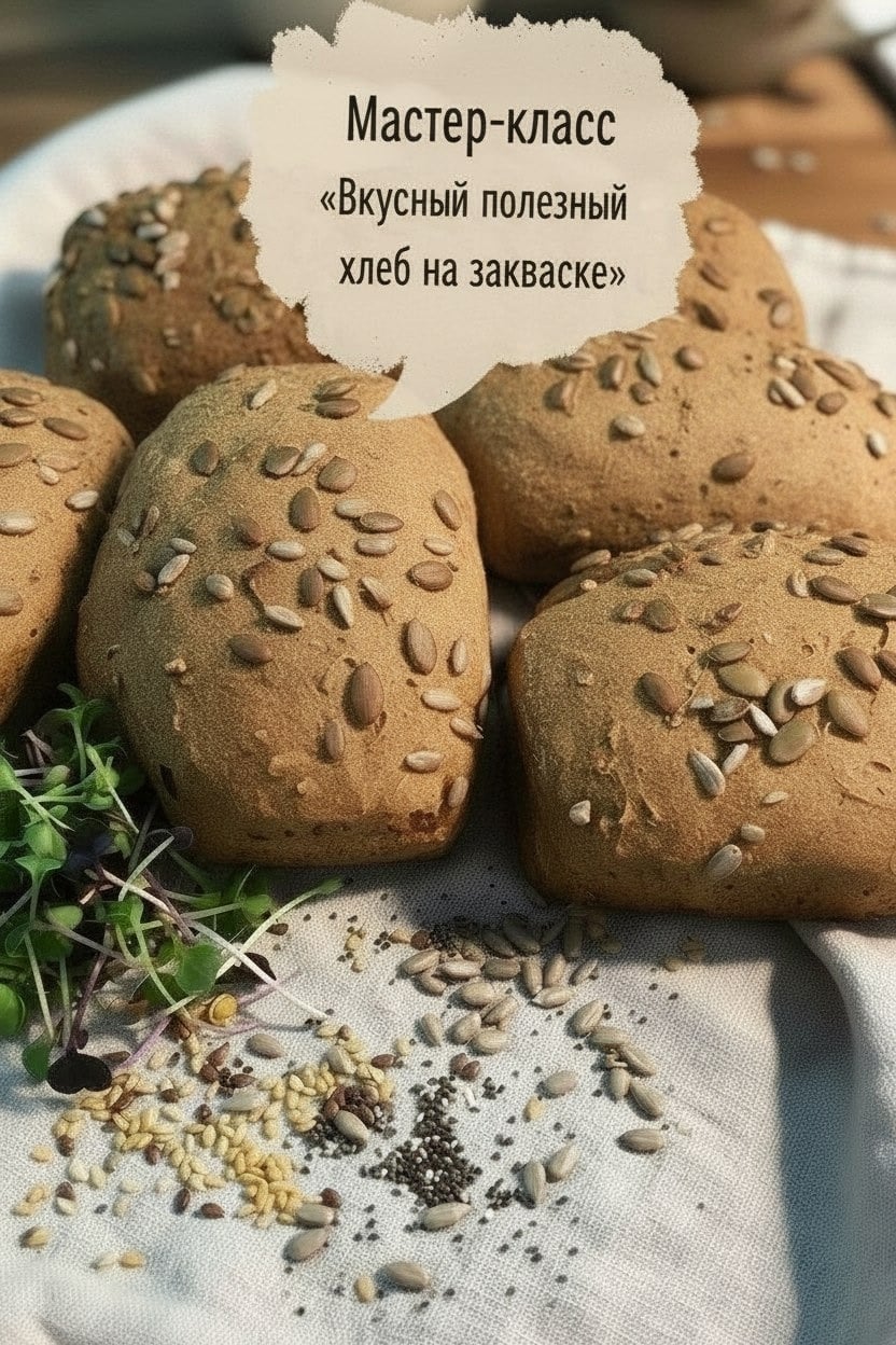 Мастер-класс «Полезный и вкусный хлеб на закваске»!
