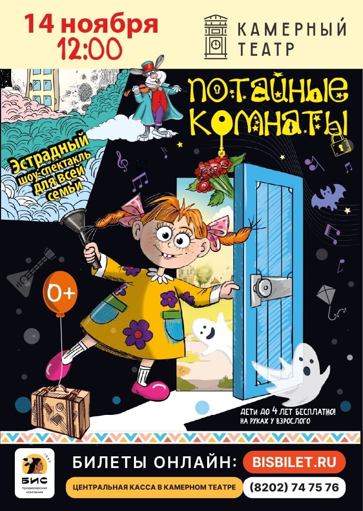 В ноябре в Череповце! Спектакль «Потайные комнаты»