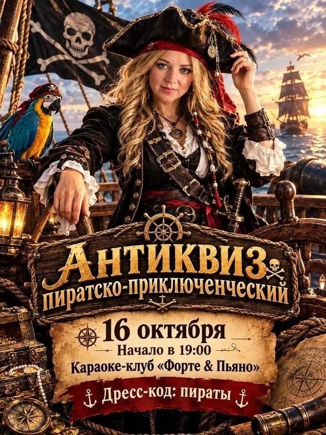 16 октября поднимаем паруса и отправляемся в пиратский АНТИКВИЗ!