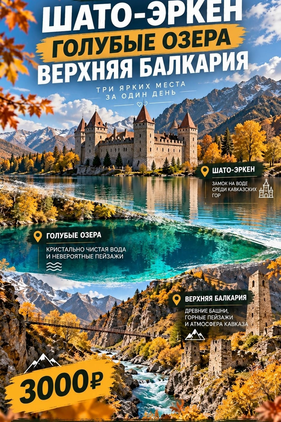 10 ОКТЯБРЯ | ШАТО-ЭРКЕН • ГОЛУБЫЕ ОЗЁРА • ВЕРХНЯЯ БАЛКАРИЯ**