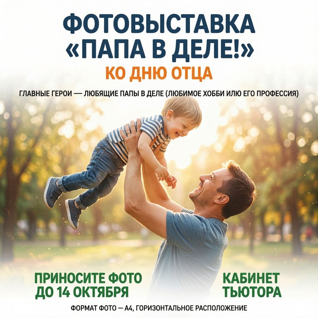 Фотовыставка «Папа в деле!» — ко Дню отца!