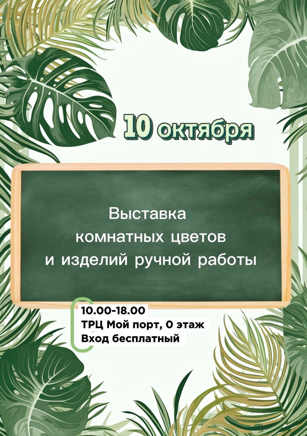 Мини выставка комнатных цветов и мастеров рукоделия 10 октября в…