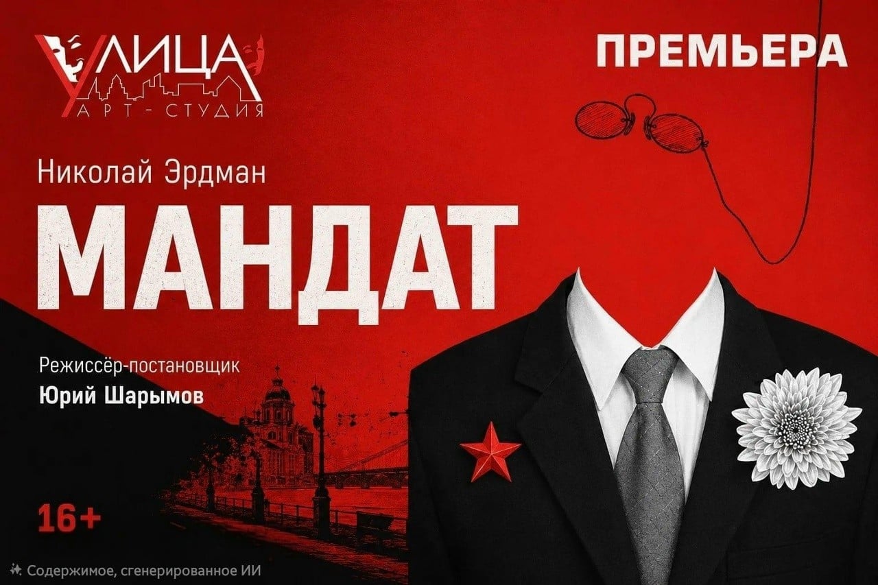Камерный театр «ТРИАДА» приглашает на спектакль «Мандат»