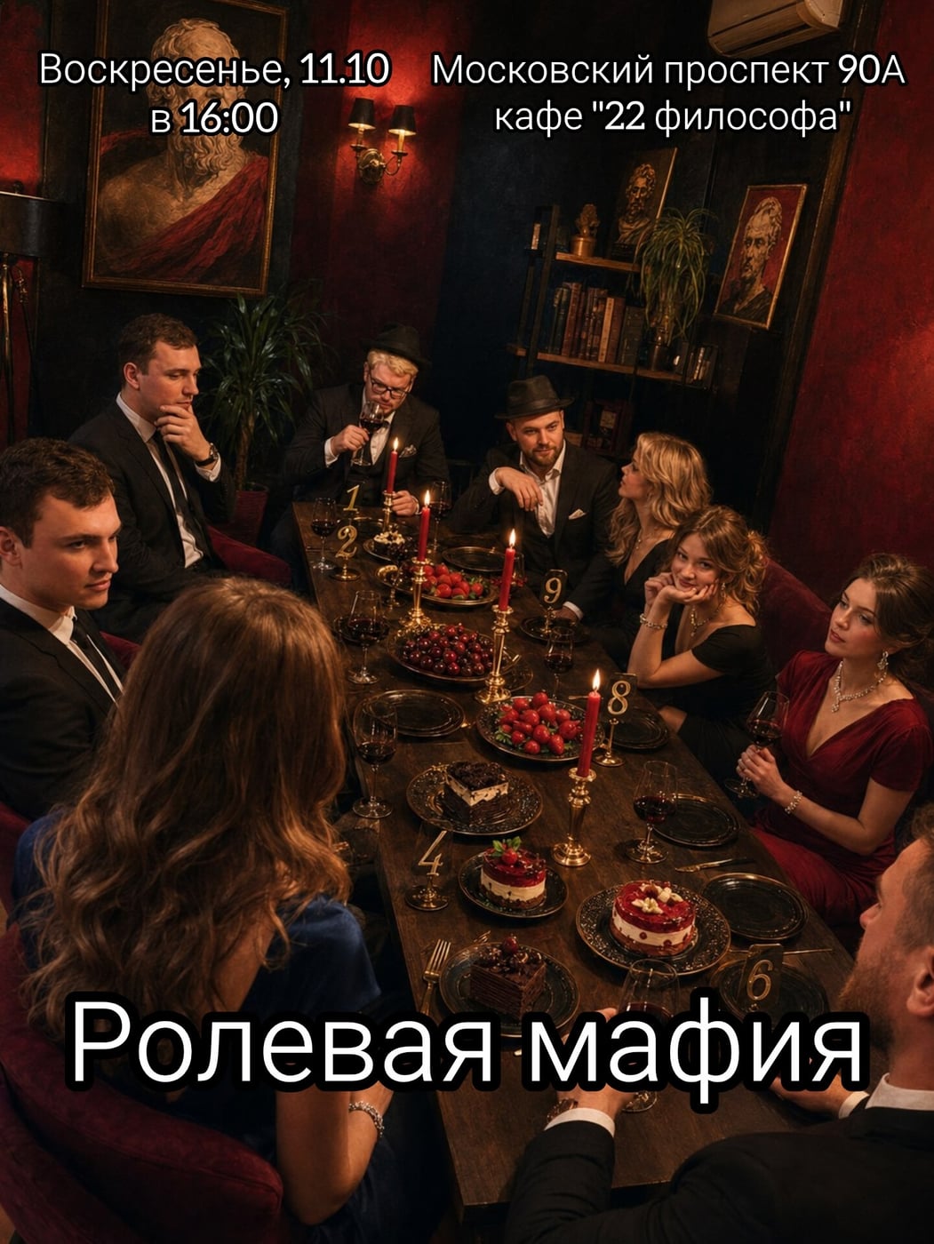 Воскресенье, 11.10 в 16:00 играем в Ролевую Мафию в…