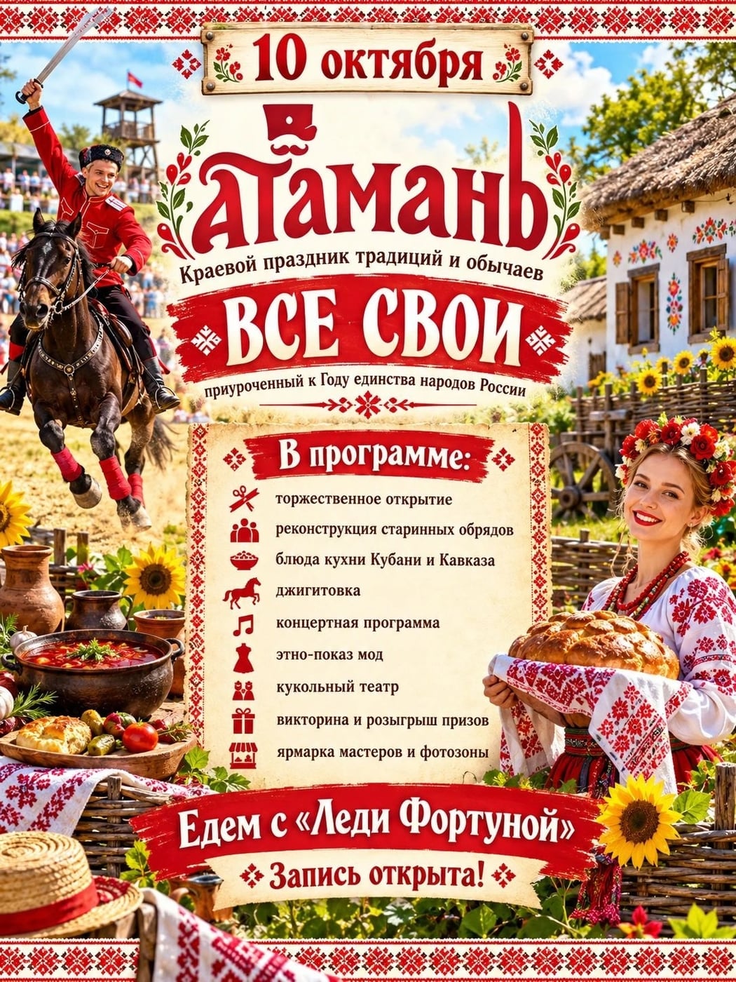 10 ОКТЯБРЯ — АТАМАНЬ, ПРАЗДНИК «ВСЕ СВОИ»!