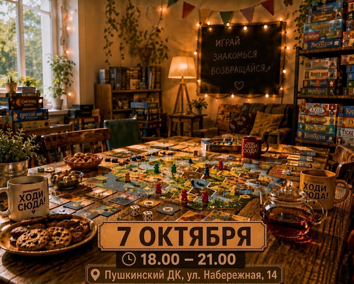 7 октября ждем вас в клубе настольных игр «Ходи сюда!»