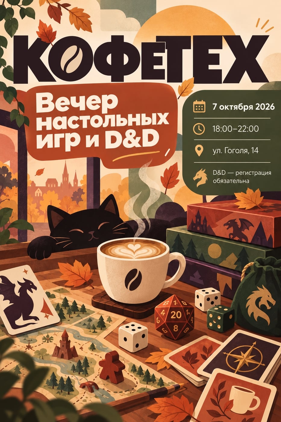 7 октября — Вечер настольных игр и D&D в КофеТехе