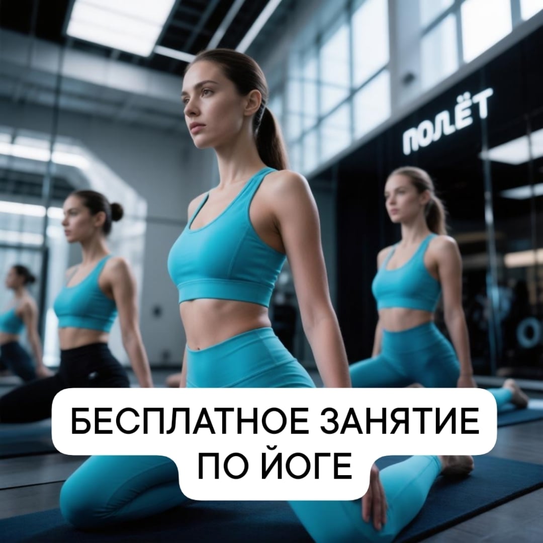 ‍ Йога для всех! Открытое занятие в клубе «Полёт»