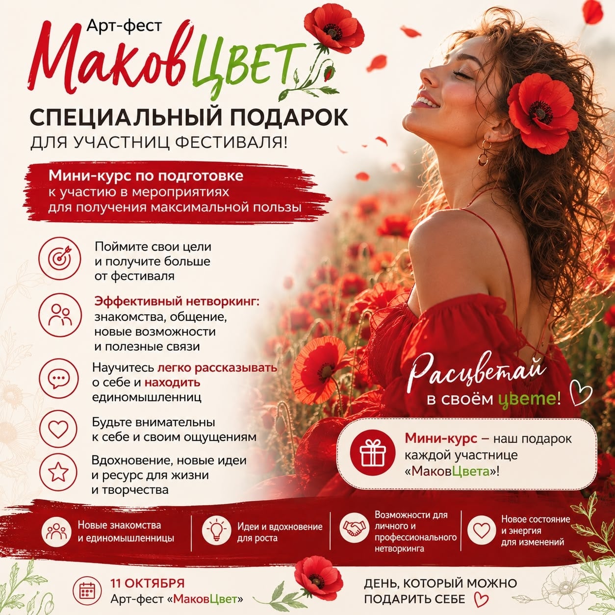 СПЕЦИАЛЬНЫЙ ПОДАРОК ДЛЯ УЧАСТНИЦ АРТ-ФЕСТА «МаковЦвет»