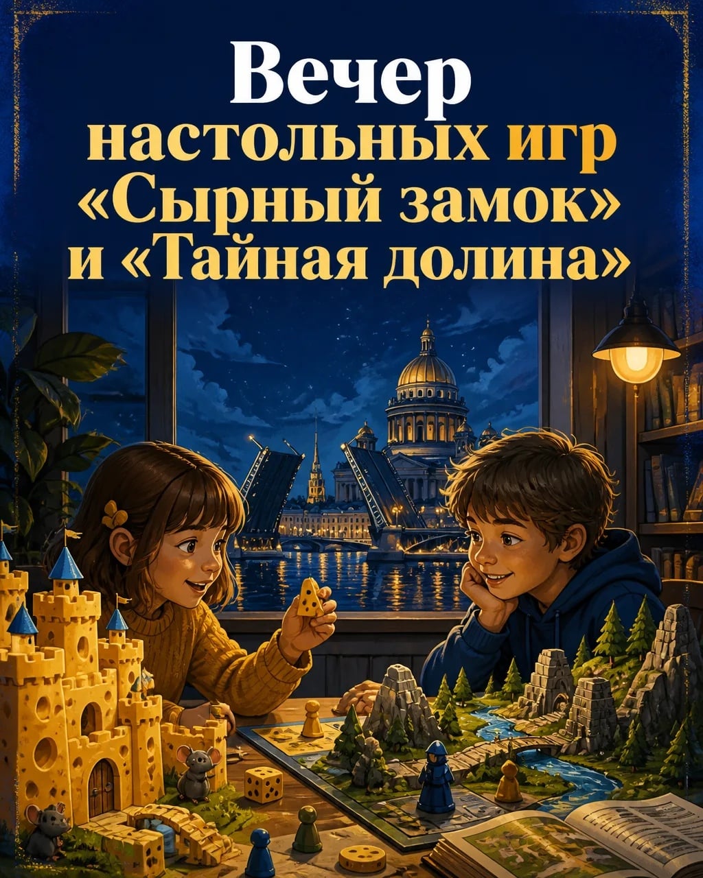 Вечер настольных игр «Сырный замок» и «Тайная долина»