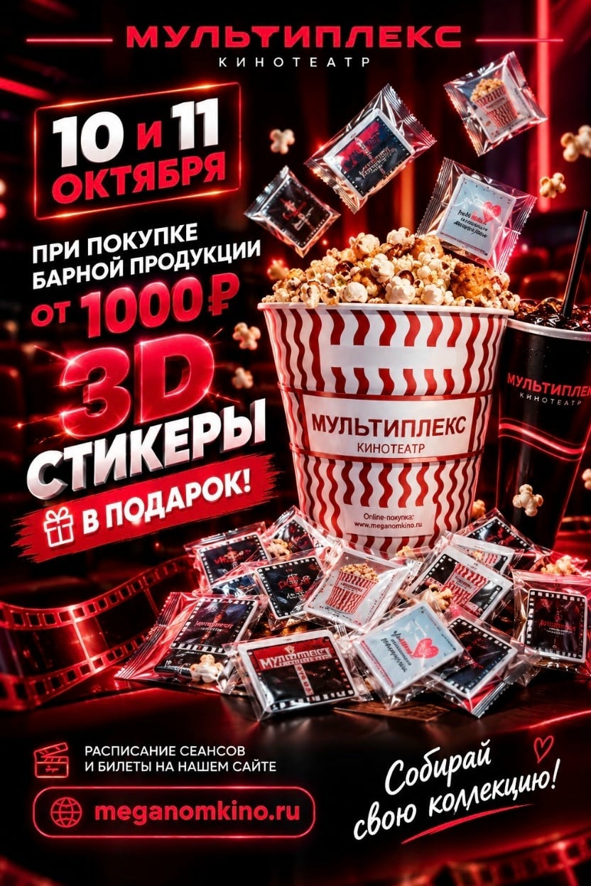 ПОП-КОРН, КИНО И ПОДАРКИ! В «МУЛЬТИПЛЕКСЕ» ЕСТЬ ПОВОД ДЛЯ РАДОСТИ!**
