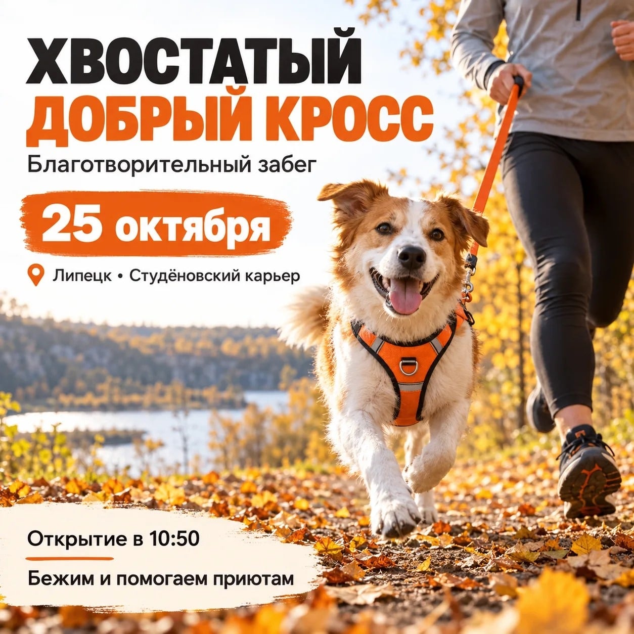 На этом забеге можно встретить соперника с четырьмя лапами