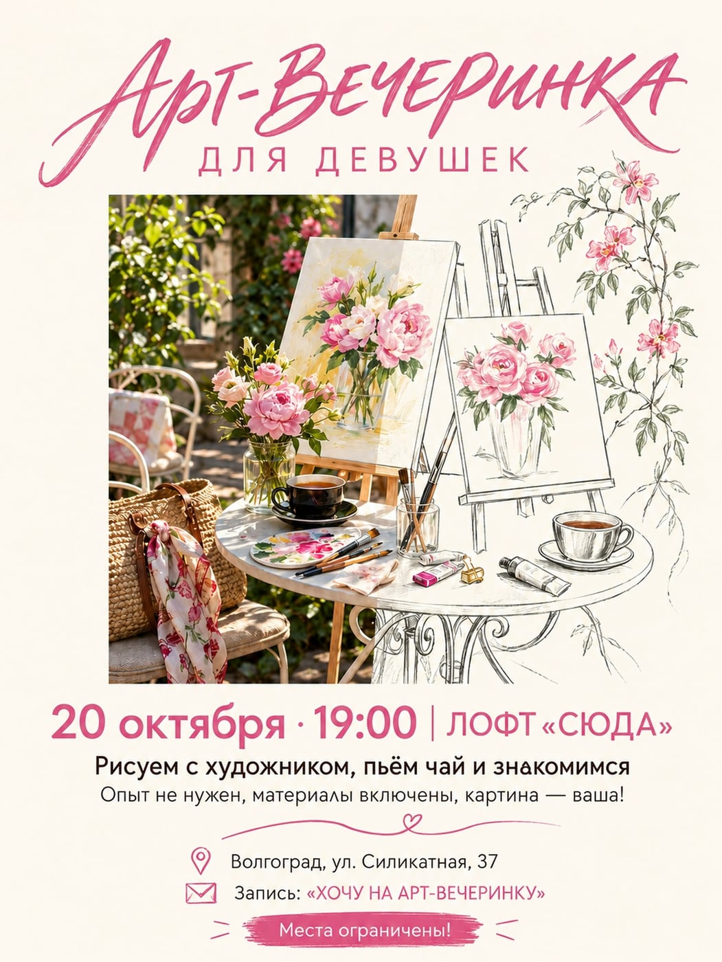 АРТ-ВЕЧЕРИНКА ДЛЯ ДЕВУШЕК | 20 ОКТЯБРЯ