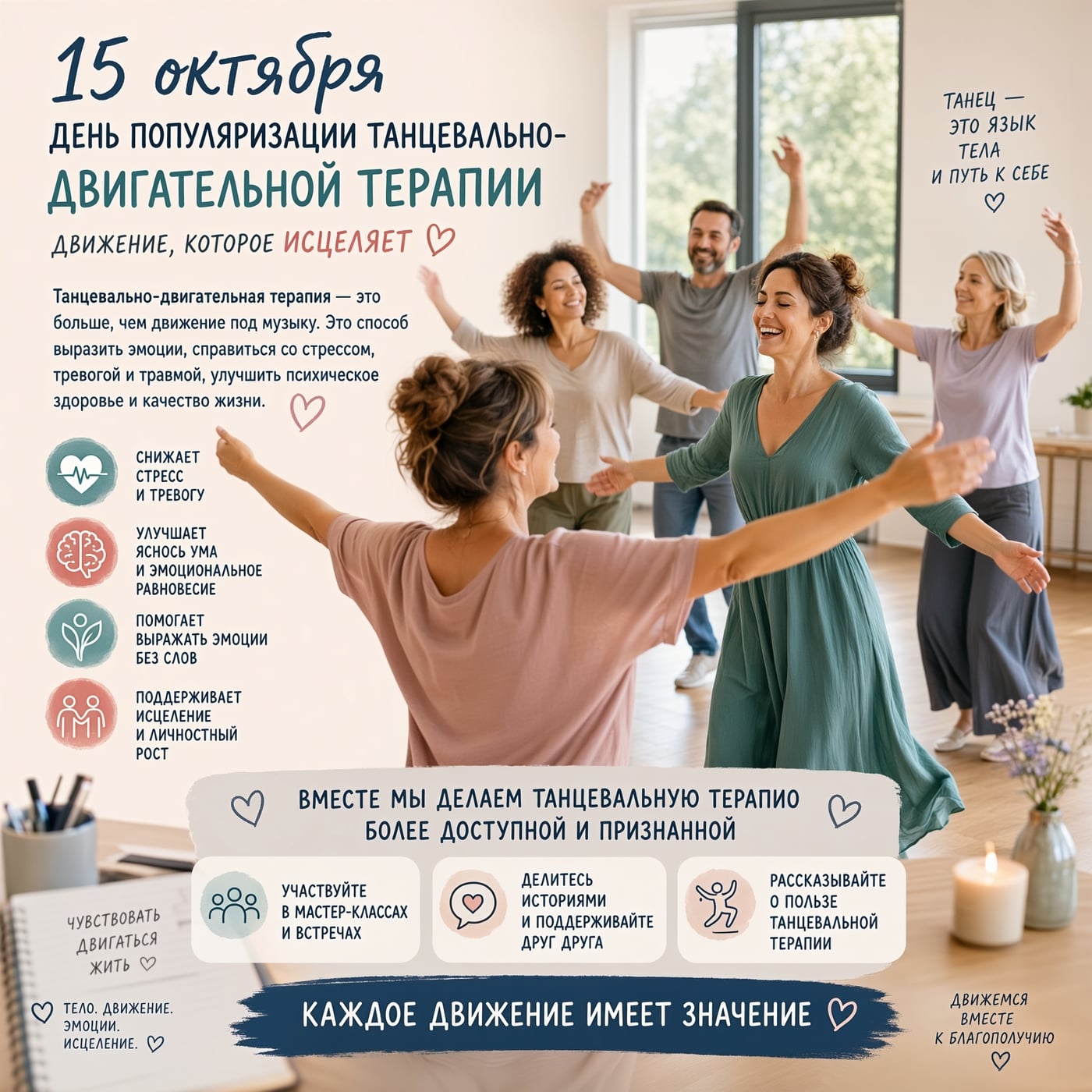 15 октября Как здорово танцевать и рассказывать о пользе танцевальной…