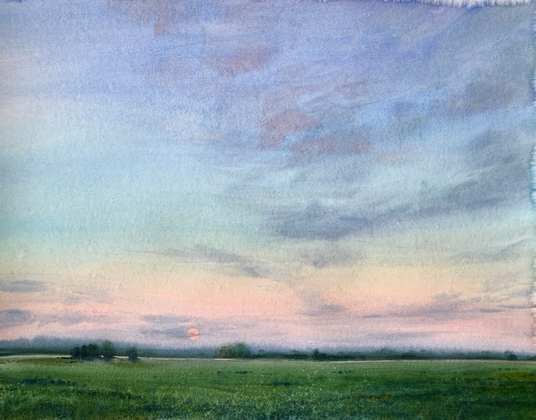 «Закат с облаками» (пл. Ленина, 2)