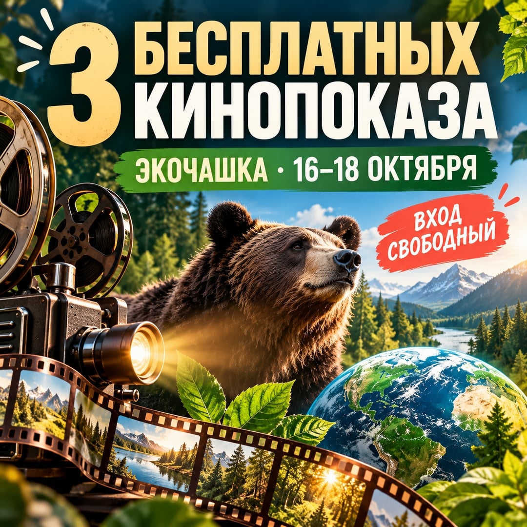 3 БЕСПЛАТНЫХ КИНОПОКАЗА ФЕСТИВАЛЯ «ЭКОЧАШКА»