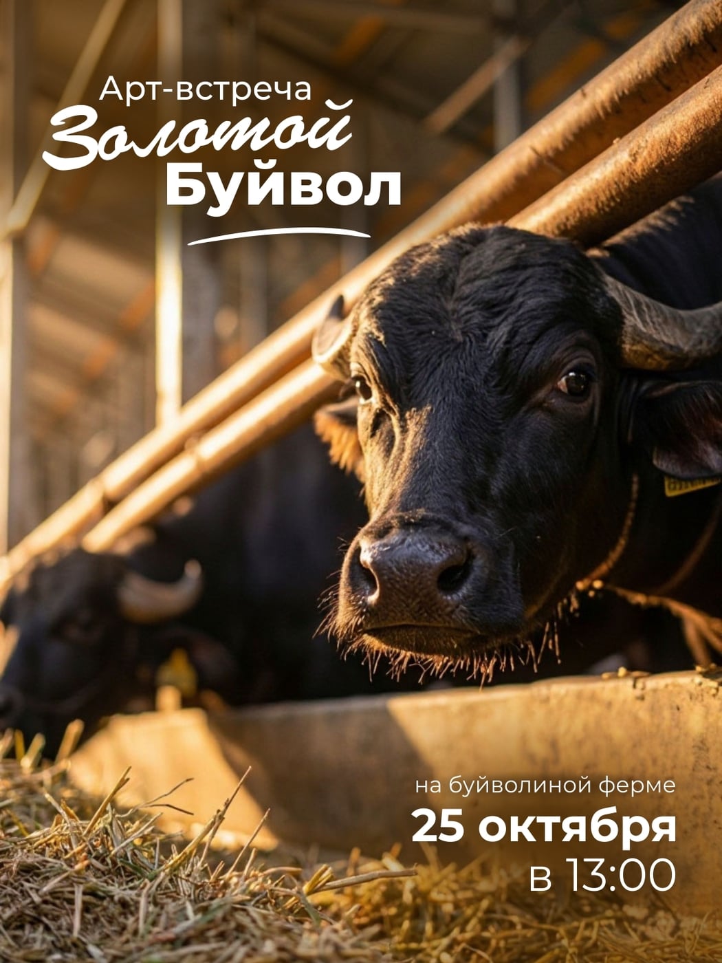 Арт-встреча «Золотой Буйвол» на буйволиной ферме