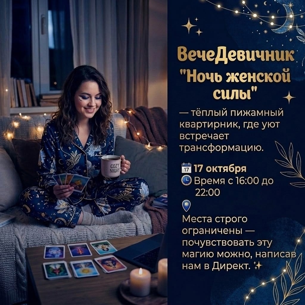 Твоя ночь остановится. ВечеДевичник "Ночь женской силы"