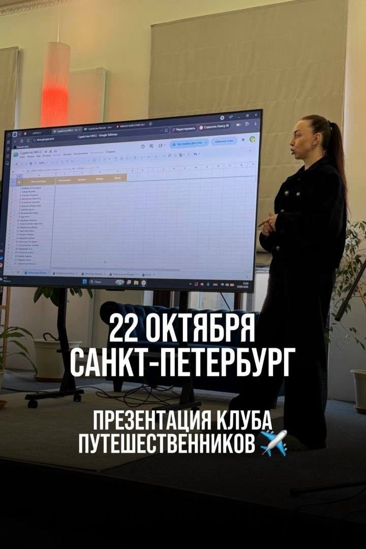22 ОКТЯБРЯ ПРИГЛАШАЕМ НА ПРЕЗЕНТАЦИЮ КЛУБА ПУТЕШЕСТВЕННИКОВ!