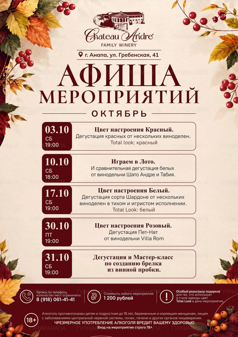 «Цвет настроения Белый»: дегустация Шардоне в винотеке Шато Андре