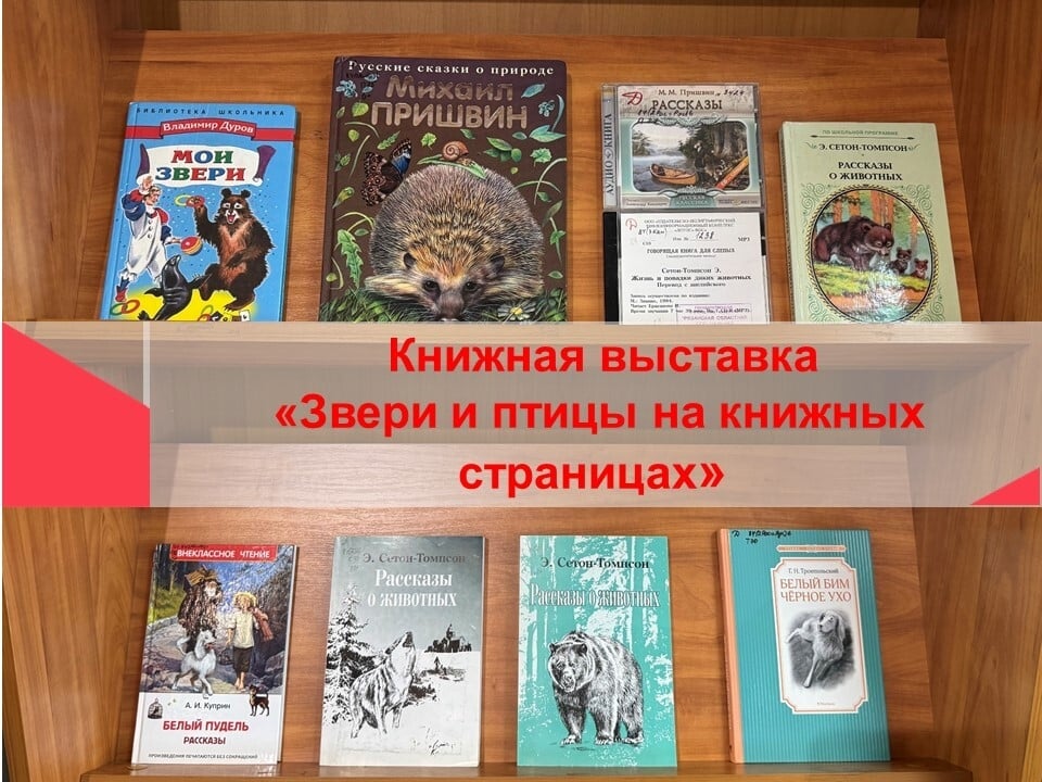 Выставка «Звери и птицы на книжных страницах»