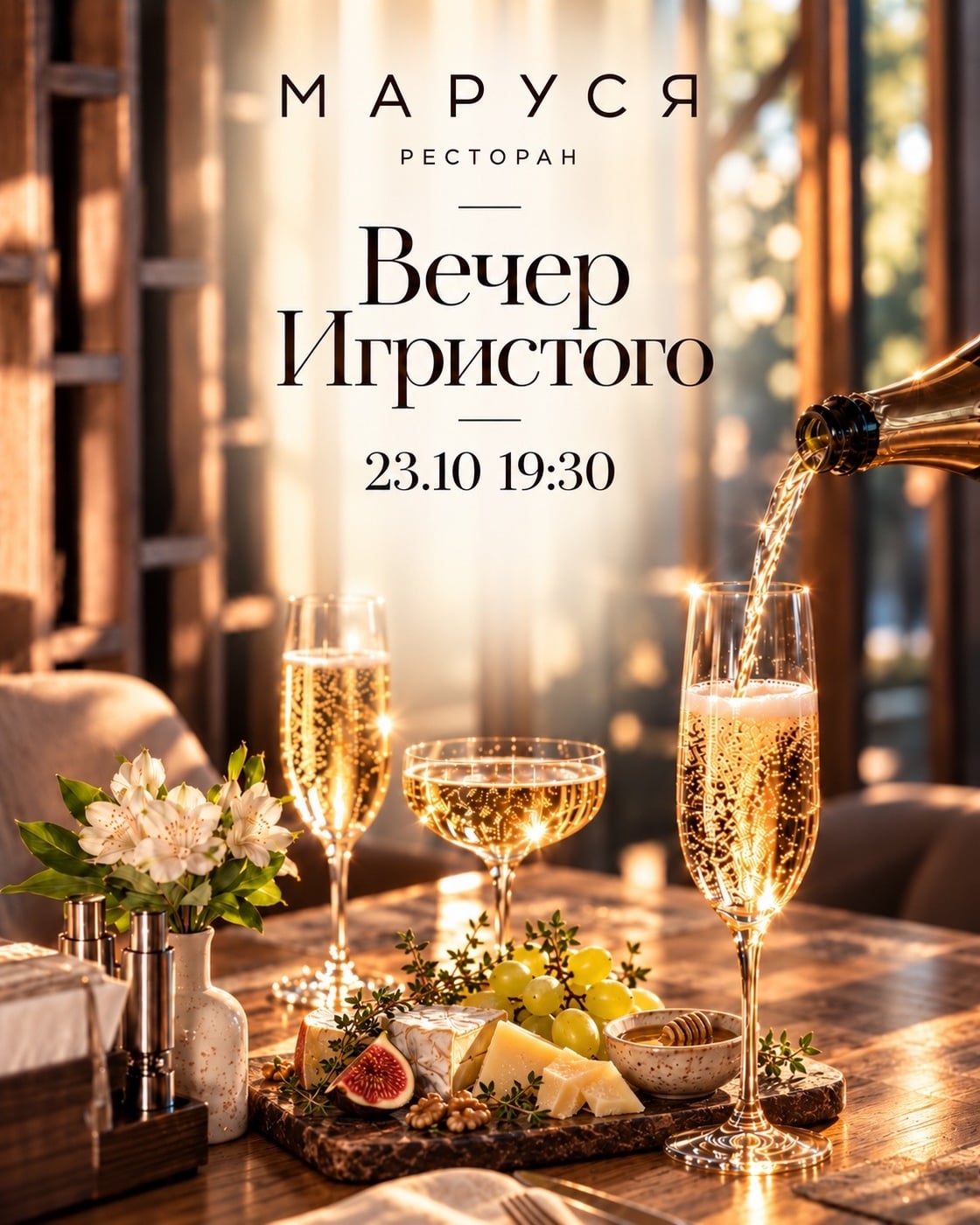 Вечер игристого в «Марусе»!