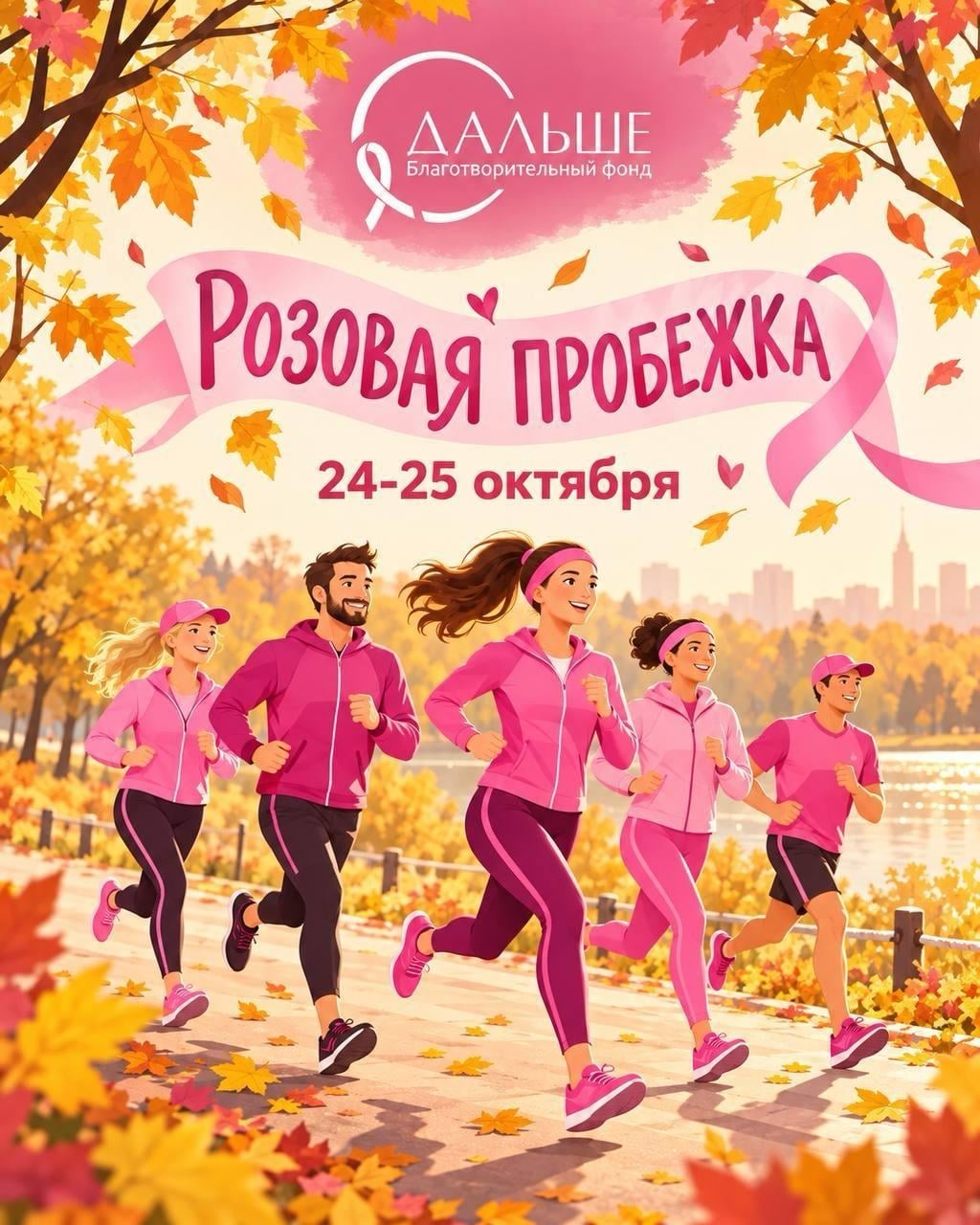 «Розовая пробежка»: бежим вместе ради важного ‍