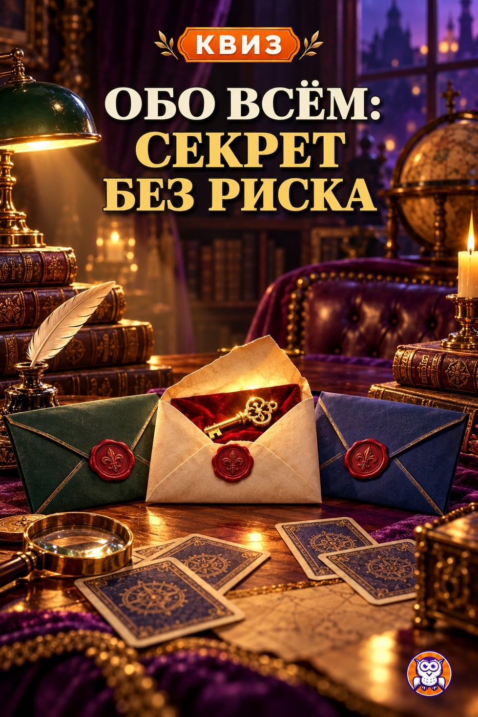 КВИЗ «ОБО ВСЕМ: СЕКРЕТ БЕЗ РИСКА» (ЧЕМПИОНАТ) УЖЕ В СУББОТУ!
