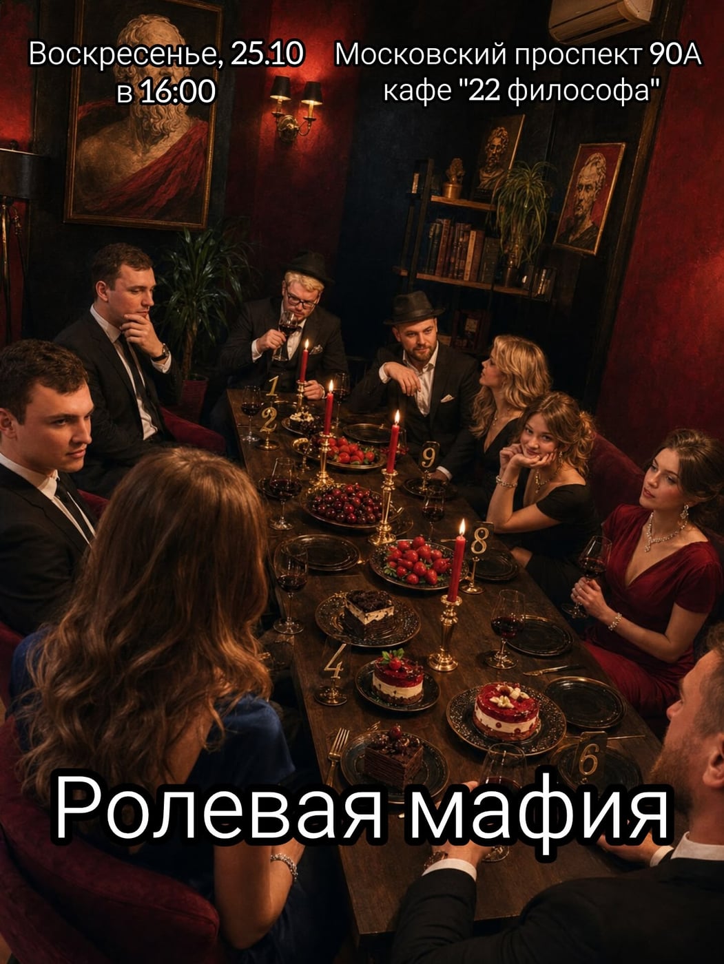 Воскресенье, 25.10 в 16:00 играем в Ролевую Мафию в…