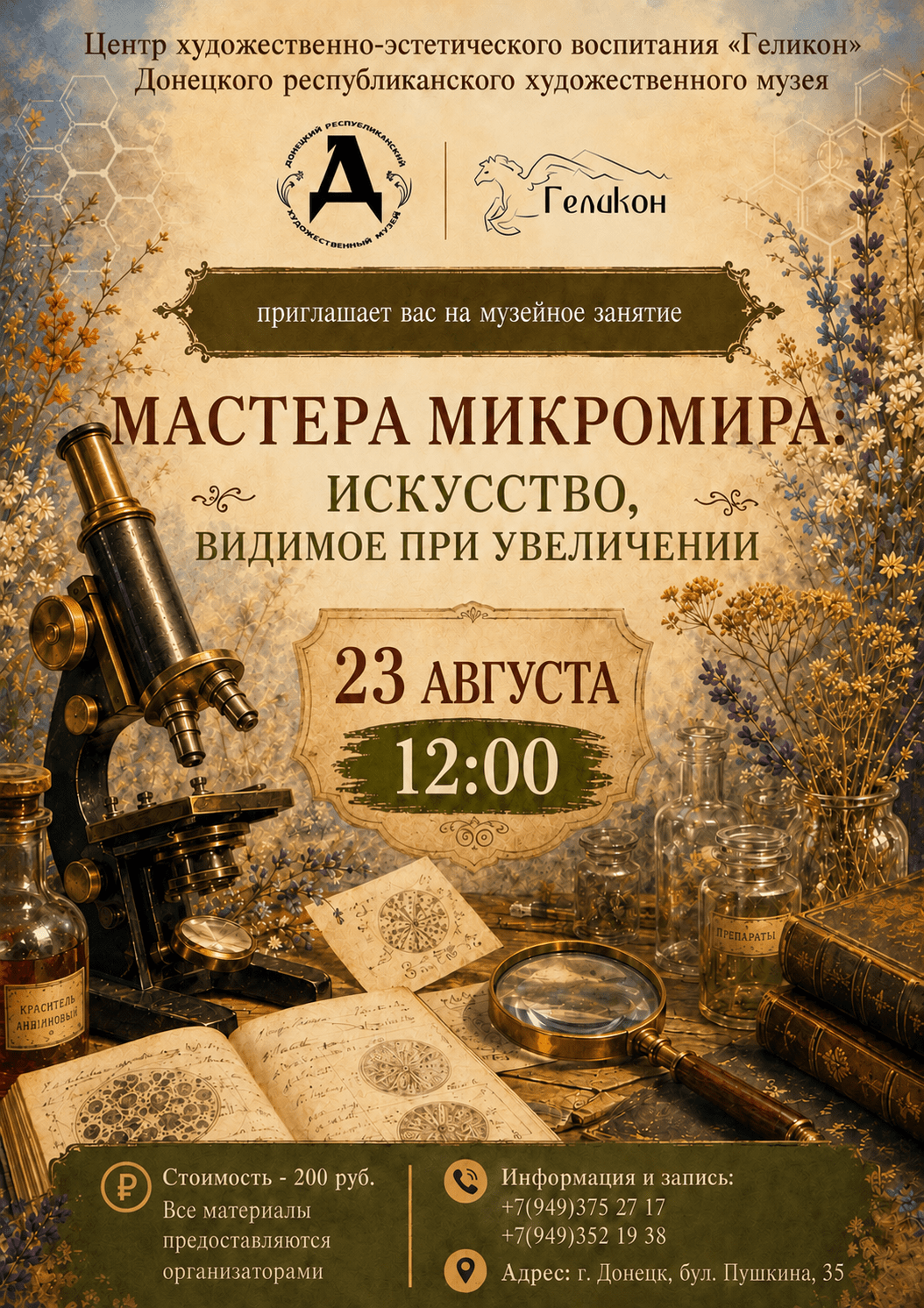 Музейное занятие «Мастера микромира: искусство, видимое при увеличении»