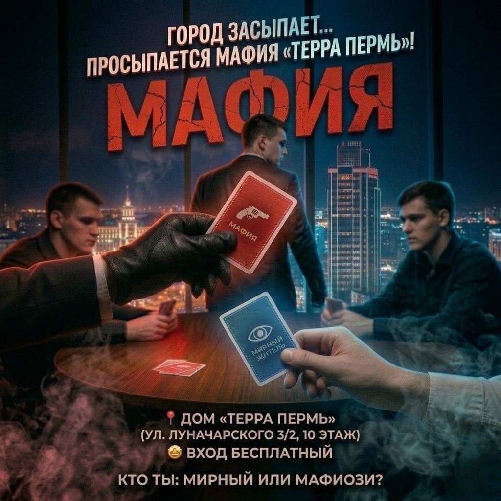 Город засыпает... Просыпается мафия «Терры»! ‍