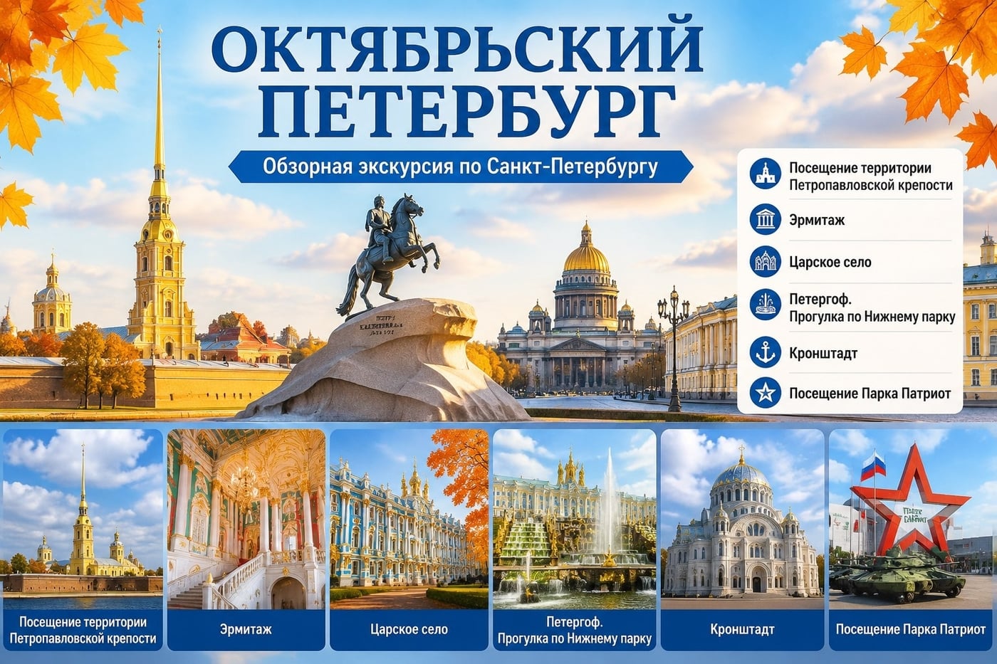ОКТЯБРЬСКИЙ ПЕТЕРБУРГ 07.10 - 11.10.2026