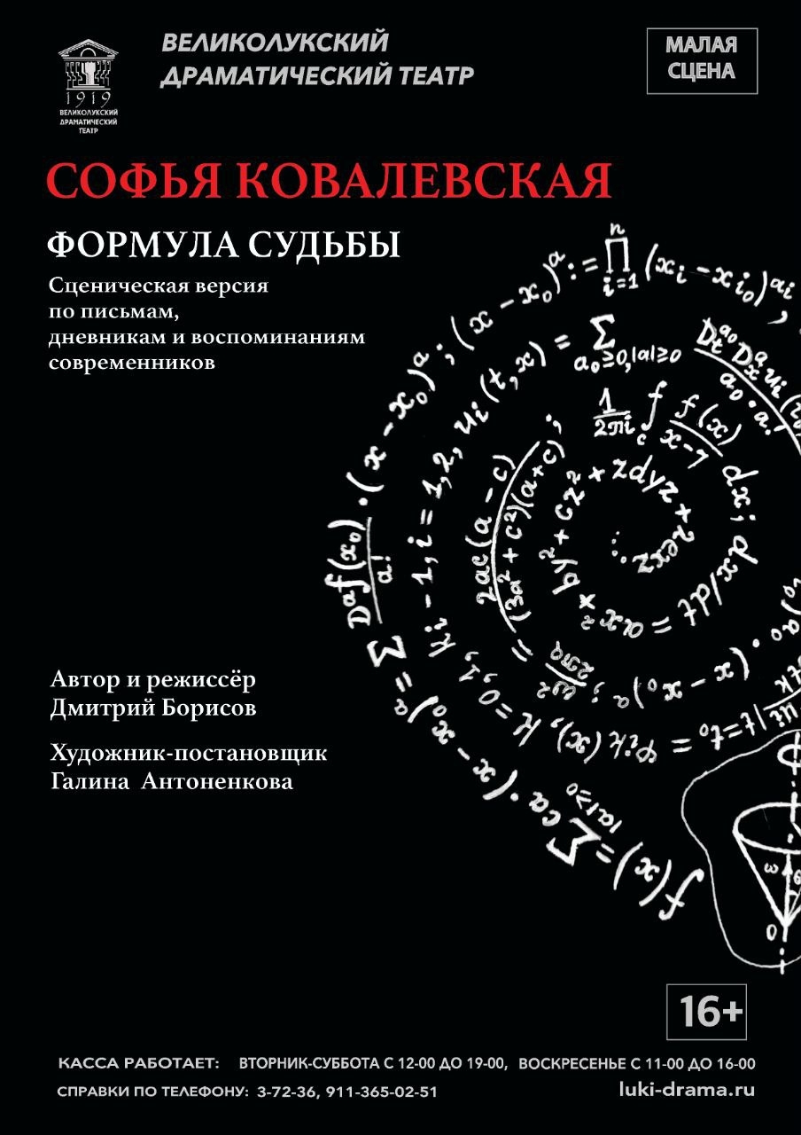 Спектакль "Софья Ковалевская. Формула судьбы"