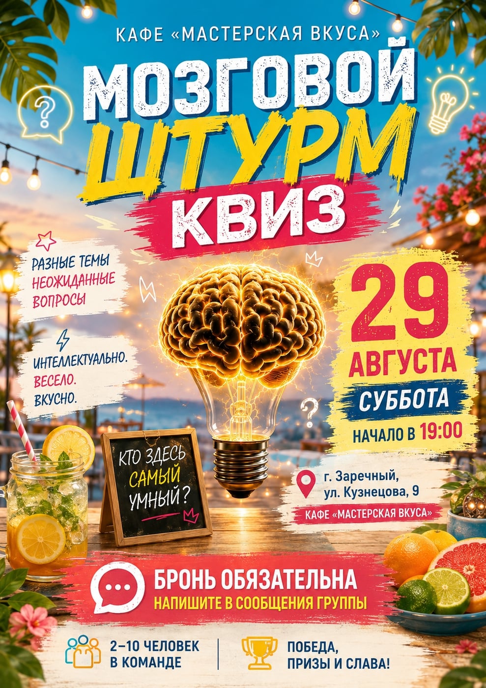 МОЗГОВОЙ ШТУРМ В «МАСТЕРСКОЙ ВКУСА»