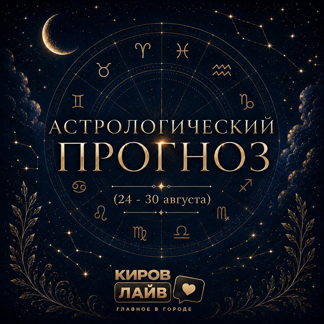 Астрологический прогноз на неделю (24 - 30 августа)