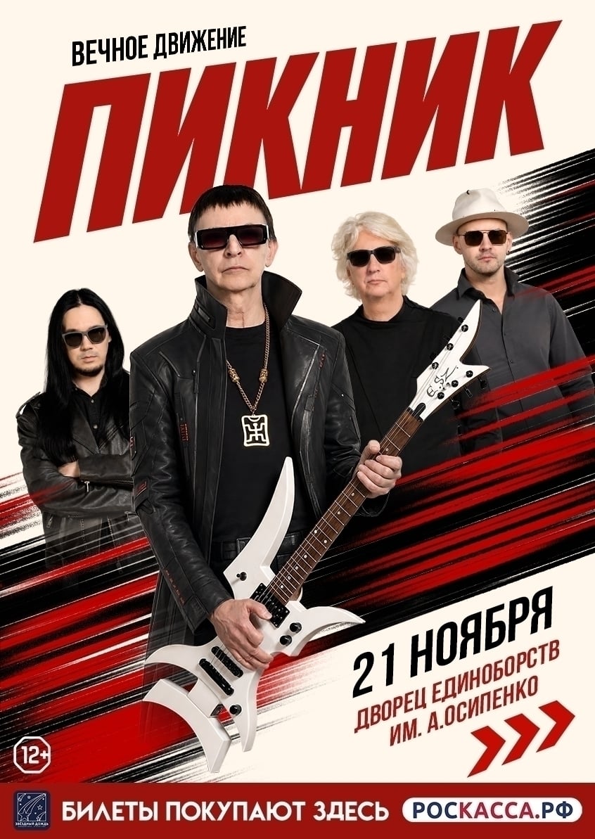 21 ноября группа ПИКНИК на сцене Дворца Единоборств им. А. Осипенко