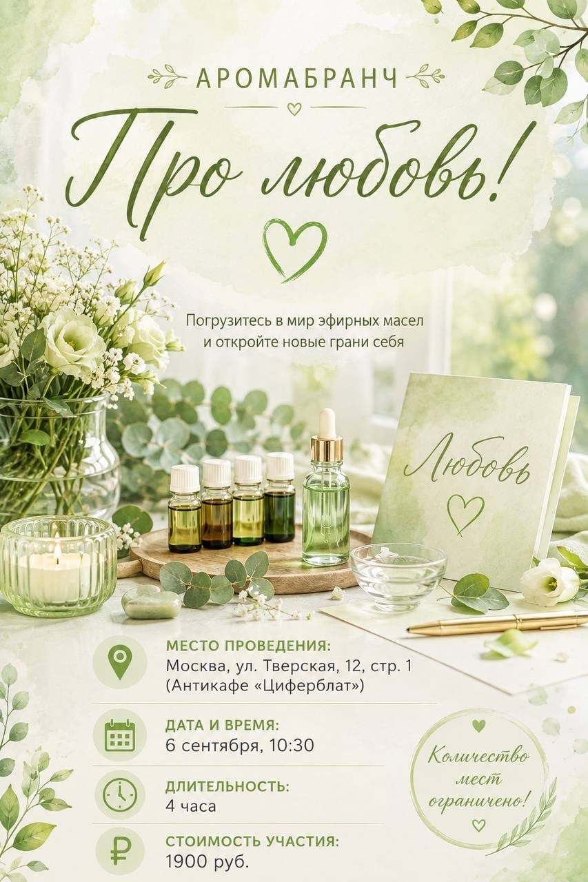 Аромабранч «Про любовь!»: путешествие к себе через ароматы