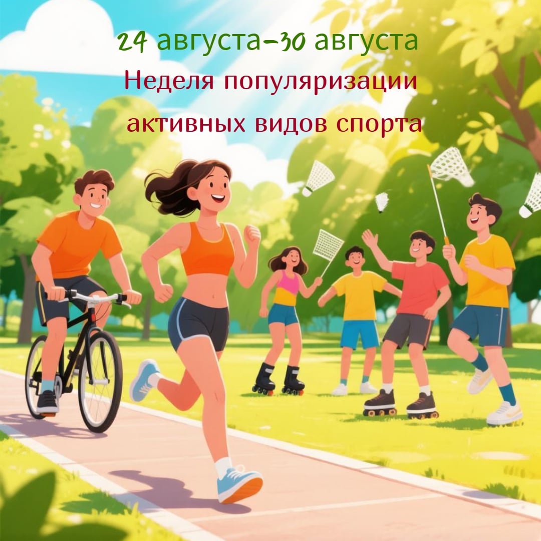 24–30 августа: Неделя популяризации активных видов спорта ‍ ‍