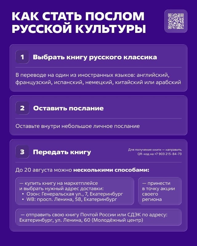 Стань послом русской литературы: акция «Из России, с любовью!»